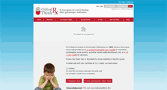 Desktop Screenshot of criticalthinkrx.org